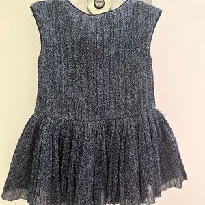 Phipps & Julie Shimmer Drop Waist Dress Navy (12 Months)